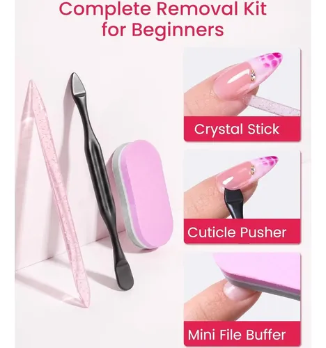 Kit De Uñas Postizas Makartt: Pegamento Semisólido Y