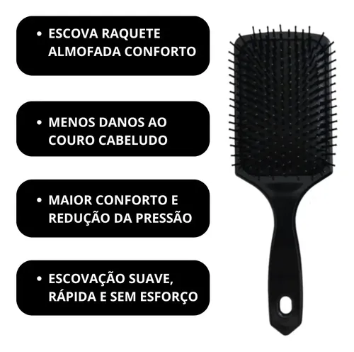 Cepillo De Pelo Flex Racket Desenreda Peinando Mechones .
