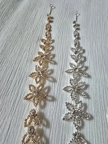 Tiara Aplique Accesorio Perlas Strass Flores Para El Pelo Color Q