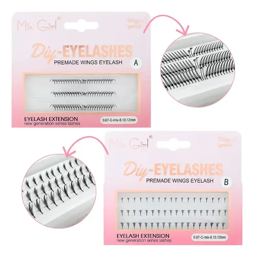 Pestañas Postizas Individuales Jy12 Eyelashes Mix Girl