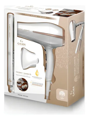 Combo Secador 2300w e Planchita de Pelo Gama Coconut & Almond Active Oil