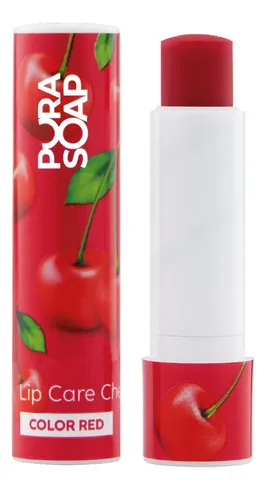 Balsamo Labial Hidratante color Rojo Cherry Pura Soap
