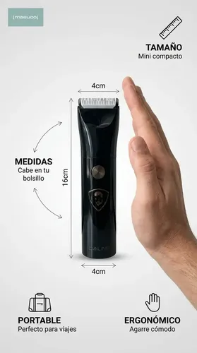 Corta Pelo Corporal Mini Recargable Daling Waterproof Negro
