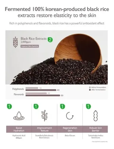 }tónico Black Rice Con Ácido Hialurónico 150 Ml Día/noche.