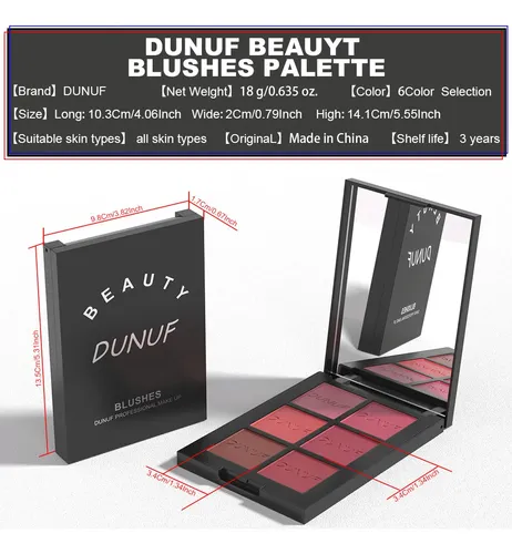 Set De Maquillaje Paleta De Rubores 6 Colores Para Mujer