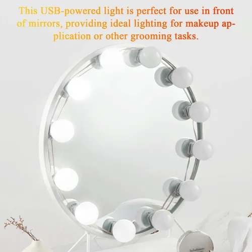 Luces De Repuesto Para Espejo Frontal, Usb, Para Maquillaje,