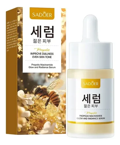 Serum Facial Iluminador Propolis + Niacinamida Sadoer 30ml Todo Tipo De Piel Día/noche