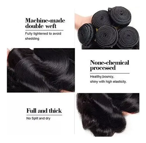 Cabello Ondulado Del Cuerpo Humano Brasileño, 50 Cm, 100 G