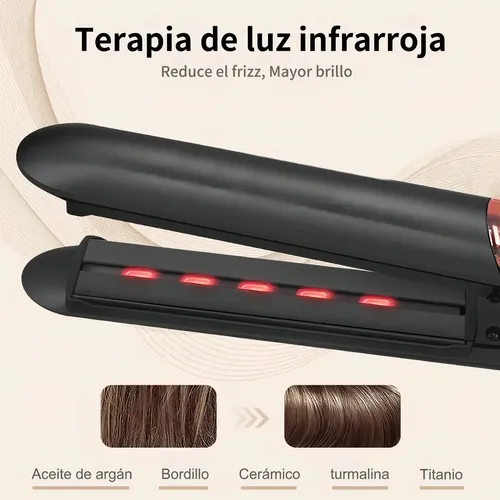 Plancha Alaciadora De Cabello Cerámica 2 En 1 Profesional