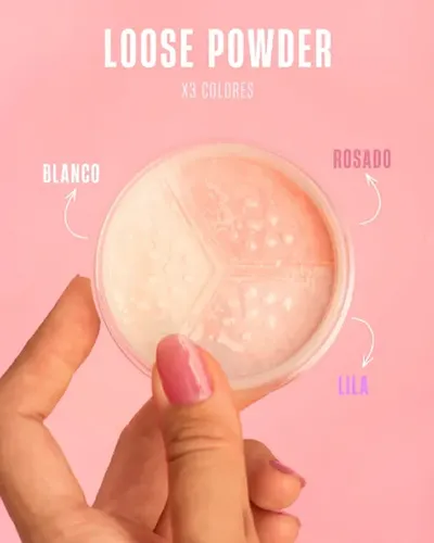 Polvo Suelto Pink21 Pink Tricolor Corrector Iluminador