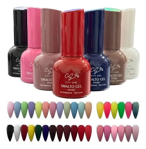 Smalto Gel Semipermanentes Cg Colores 10ml Gel Uv Led X1 Un.