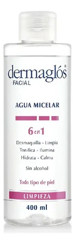 Dermaglos Agua Micelar 6 En 1 Desmaquillante X 400 Ml