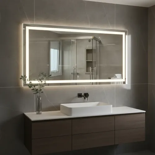 Espejo Rectangular Luz Led 100x80cm Touch On/off Dimerizable