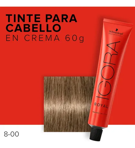 Tintura Schwarzkopf Professional Igora royal Naturals tono 8-00 para cabello