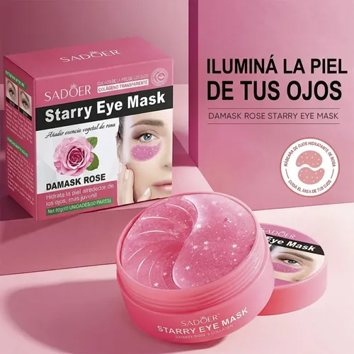 Parches Ojos Gel Rosas Damasco Colágeno 30 Pares Reafirmante