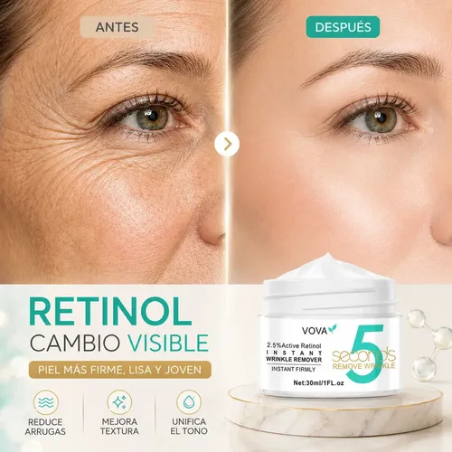 Crema Facial Retinol Reafirmante Antiarrugas 5 Seconds