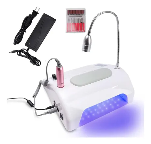 Cabina Uñas 5 En 1 Uv Led Para Secado Extractor Polvo Torno