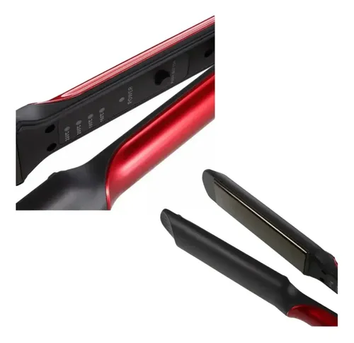 Plancha de Pelo Exxtra Tech NHS-870 Roja con Regulador de Temperatura
