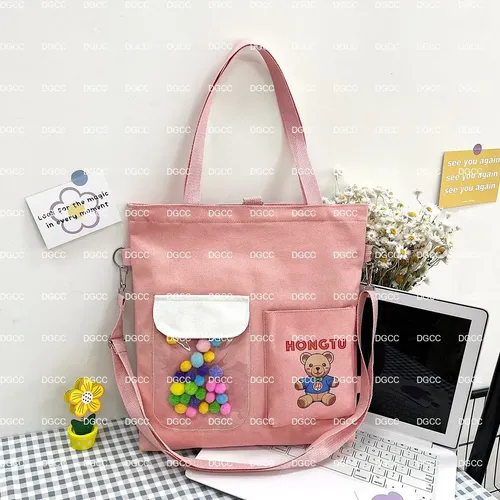 Bolso De Hombro De Lona De Estilo Coreano Para !