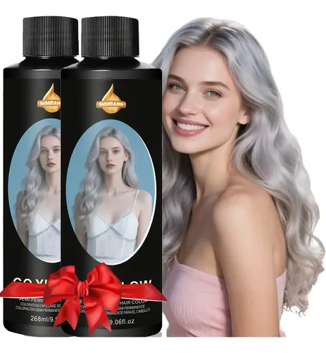 W 2pcschampú Para Teñir El Cabello Platead Semipermanente R