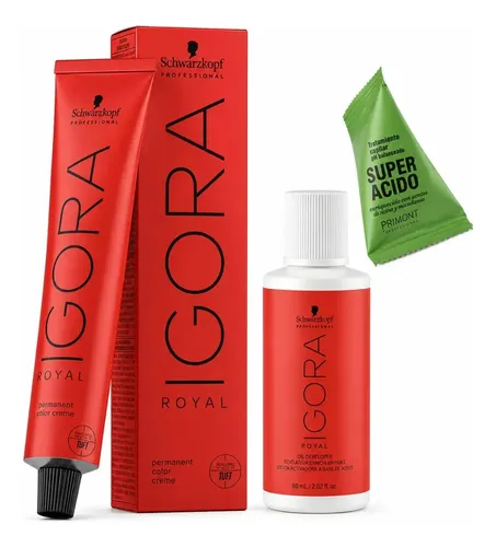 Tintura Igora Royal Tonos Chocolate Oxidante Y Mascara 5.68 + 10 Vol