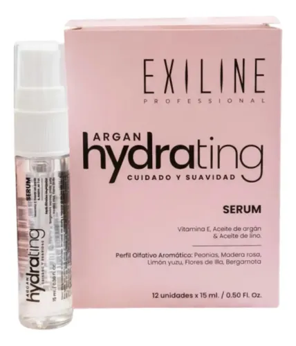 Serum De Puntas Argan Hidrating X 15 Ml X 12 Unidades Exilin