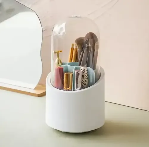 Porta Brochas Giratorio 360° Organizador Maquillaje Capsula