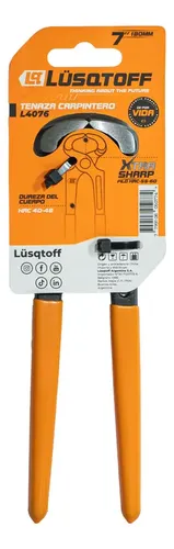 Tenaza Carpintero 7 Pulgadas 180mm Cromo Vanadio Lusqtoff