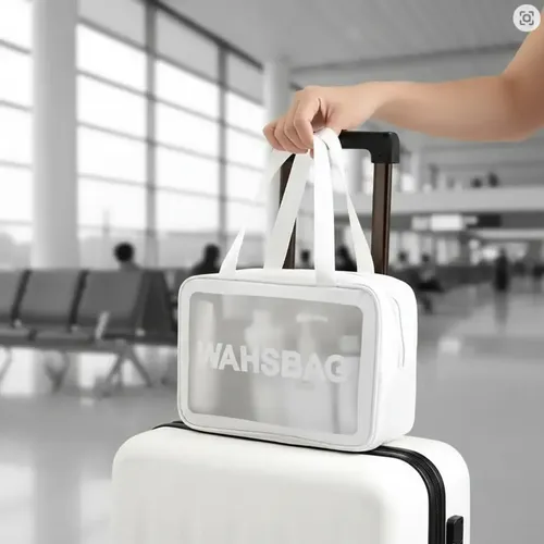 Neceser Viaje Maquillaje Portacosméticos Washbag Blanco Grande 29x9xh20