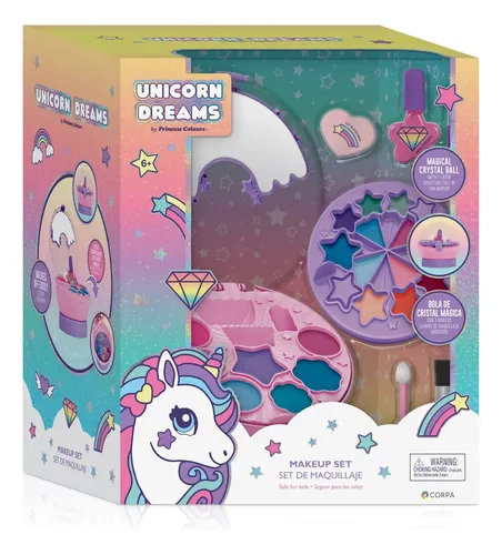 Set de Maquillaje Infantil Unicorn Dreams Multiscope Bola Cristal Hipoalergénico