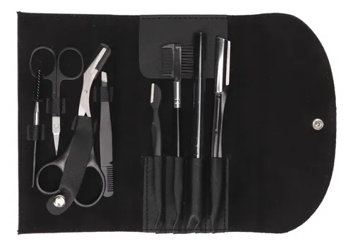 Kit De Cuidado De Cejas Para Mujer, 8 Unidades, Negro, Resis