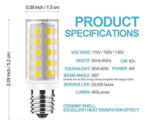 Bombillas Led Yucclim De 20 W De Repuesto Para Espejo De Maq