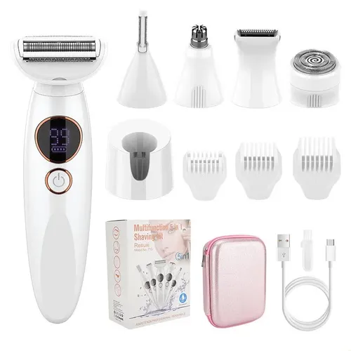 Kit Depilación 5 En 1 Para Mujer, Resistente Al Agua Ipx7