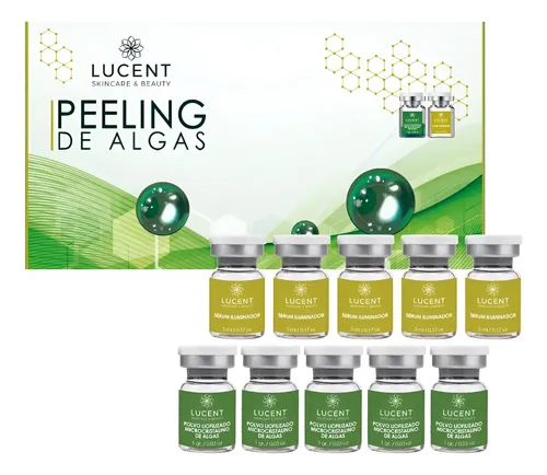 Peeling De Algas Vegano 5 Sesiones Con Mascarillas Y Pincel