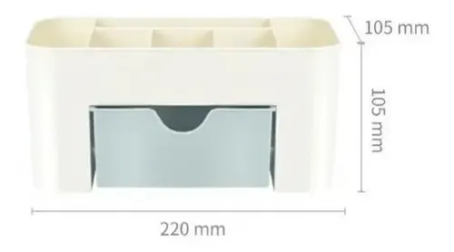 Organizador Maquillaje Smart Beauty Plástico Compartimientos Verde 10x20cm