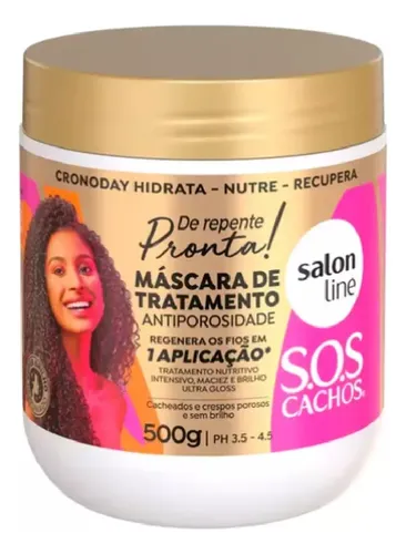 Salon Line Sos Cachos Pronta! Mascara Nutritiva Rulos 500gr