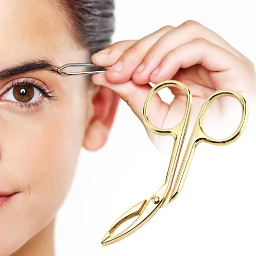 Pinzas De Cejas Profesionales Con Forma De Tijera, Herramien