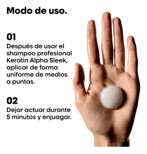 Máscara Loreal Keratin Alpha Sleek Anti Frizz 250ml