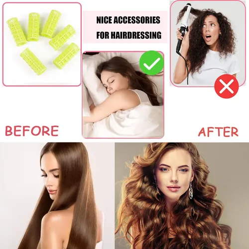 Rollo De Pelo Zmd De 2 Cm, Amarillo, Paquete De 24 Unidades,