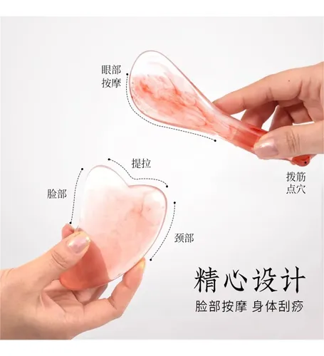 Juego De Gua Sha Y Varilla Facial Resina Multifuncional