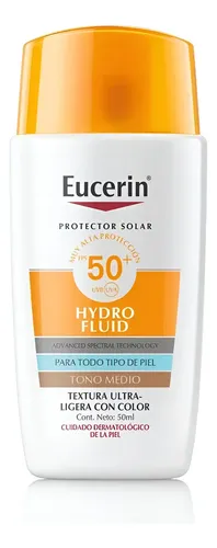 Eucerin Sun Hydro Fluid Tinted Tono Medium Fps50+ X50ml.