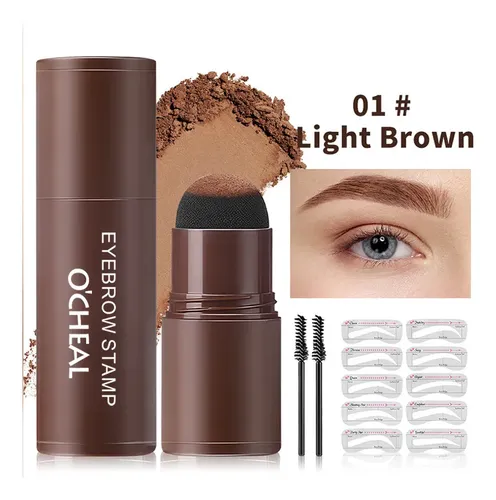 Kit Sellos De Cejas Y Plantillas Ocheal Importado Original