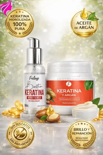 Pack Keratina Frilayp Linea Completa Nutricion Intensa Shampoo X370ml + Acond X370ml + Serum X50ml + Mascara X240g + Spray X190ml – Oleo Brillo Extraordinario Suavidad