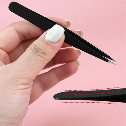 Pinzas De Precisión Para Cejas De Acero Inoxidable E, 1/4 Un