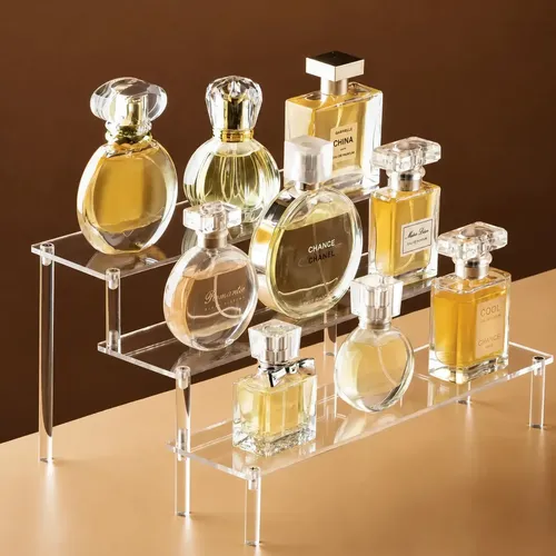 Exhibidor Acrílico 3 Pisos Organizador Maquillaje Cosmética Transparente