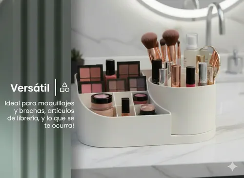 Organizador De Maquillaje Giratorio 360 Cosmeticos Plastico