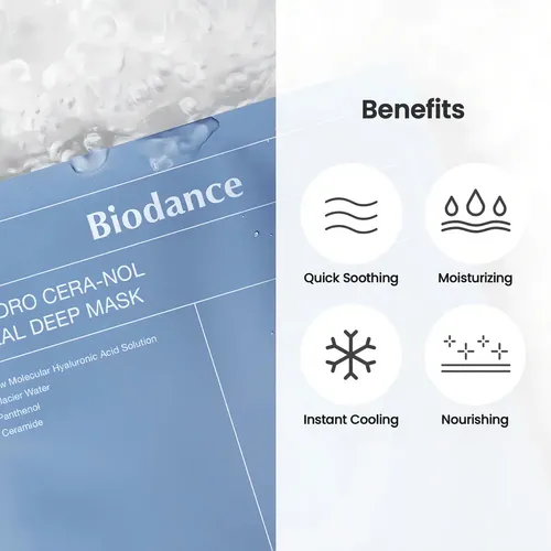 Biodance Hydro Cera-nol Real Deep Mask- Mascarilla Profunda Hidratante Pack de 4 unidades