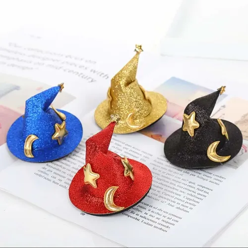 8 Pinzas Para Cabello Sombrero De Bruja, Set De 8