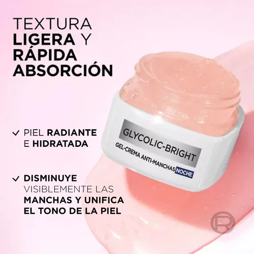 Loreal París Gel Crema Noche Anti Manchas Glycolic Bright