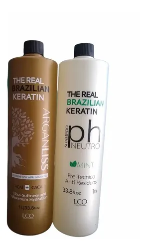 Combo Arganliss Keratin+ Shampoo Neutro Ph 1lt Original